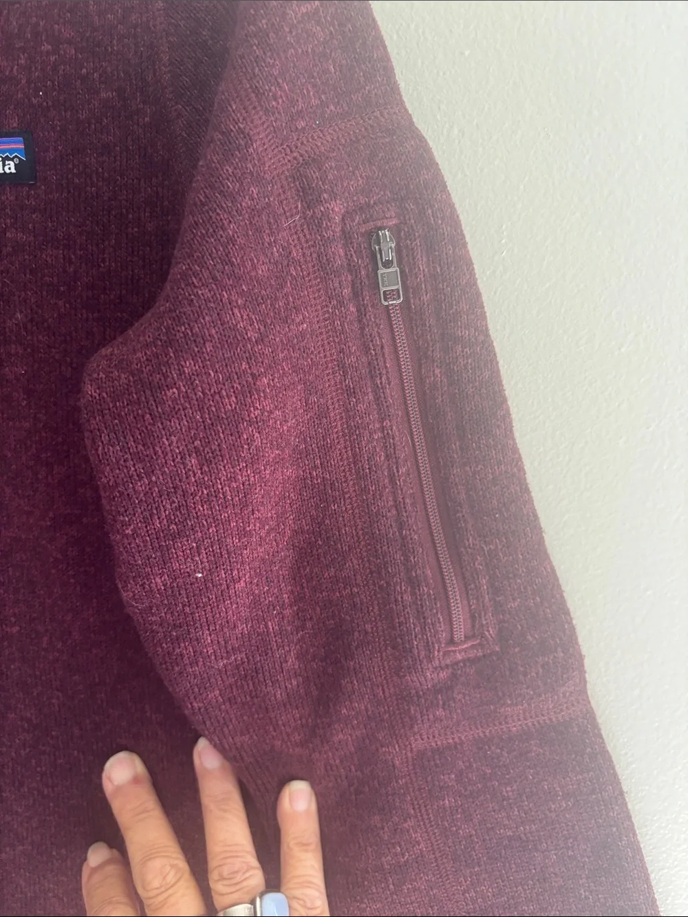 Patagonia Men's Burgundy Half-Zip Fleece Pullover